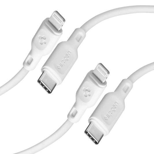 Spigen DuraSync MFi USB-C/ Lightning 2er-Pack Kabel 100 cm – weiß