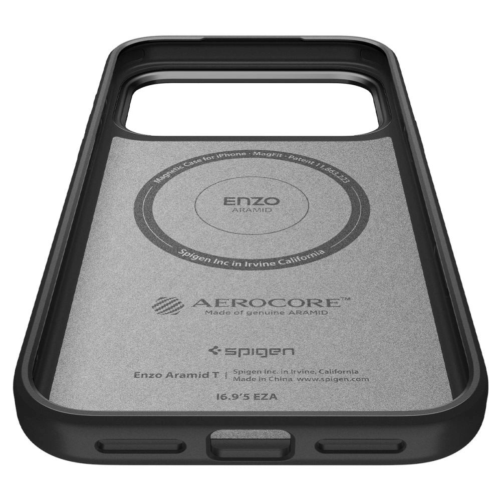 Spigen Enzo Aramid "T" MagSafe Hülle für iPhone 17 Pro Max - Schwarz