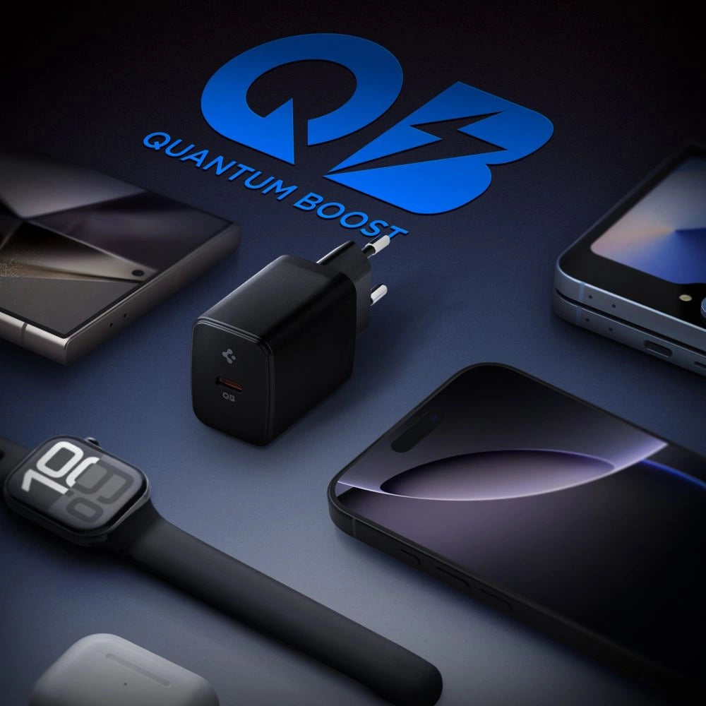 Spigen Essential EE201EU USB-C 20W Wandladegerät - Schwarz