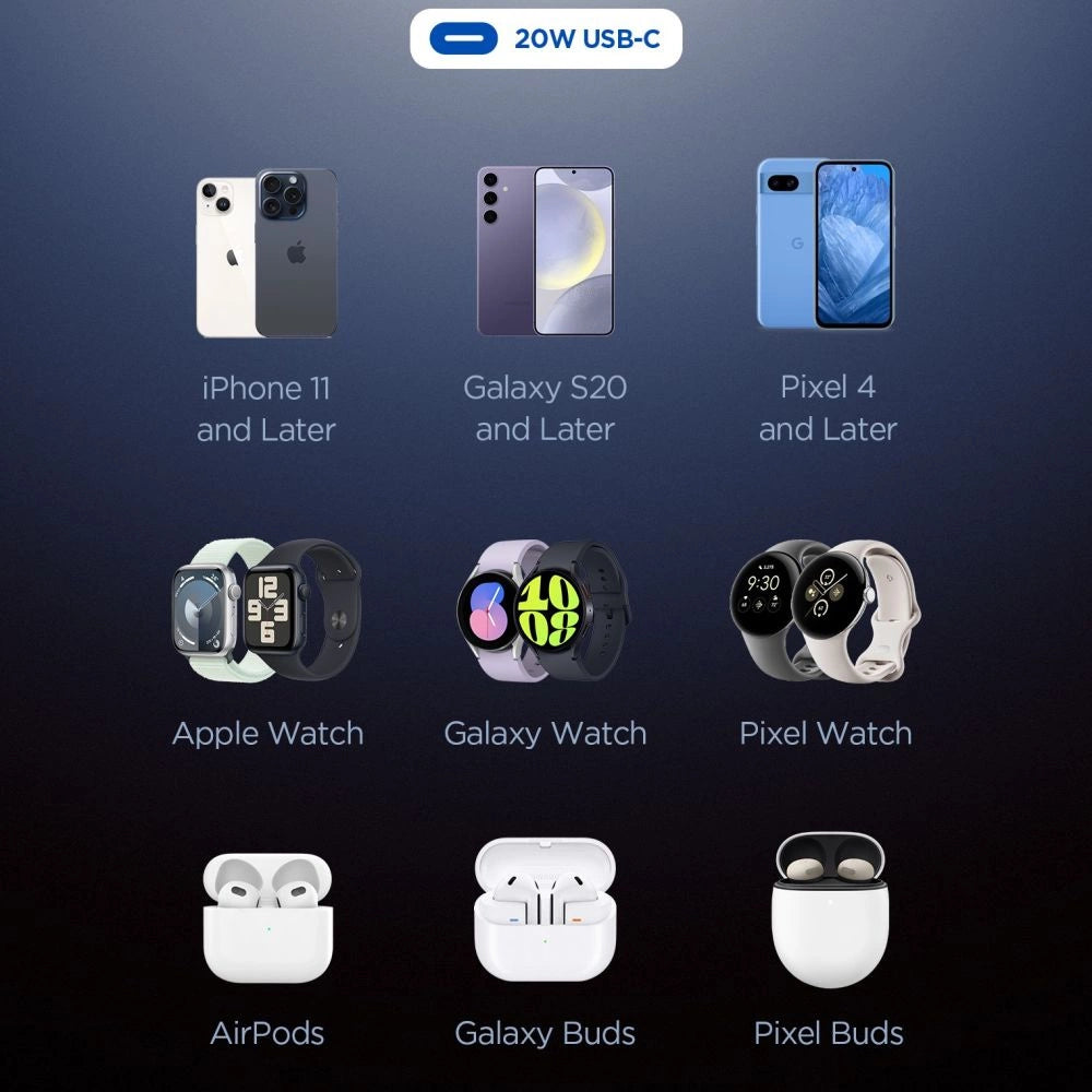 Spigen Essential EE201EU USB-C 20W Wandladegerät - Weiß