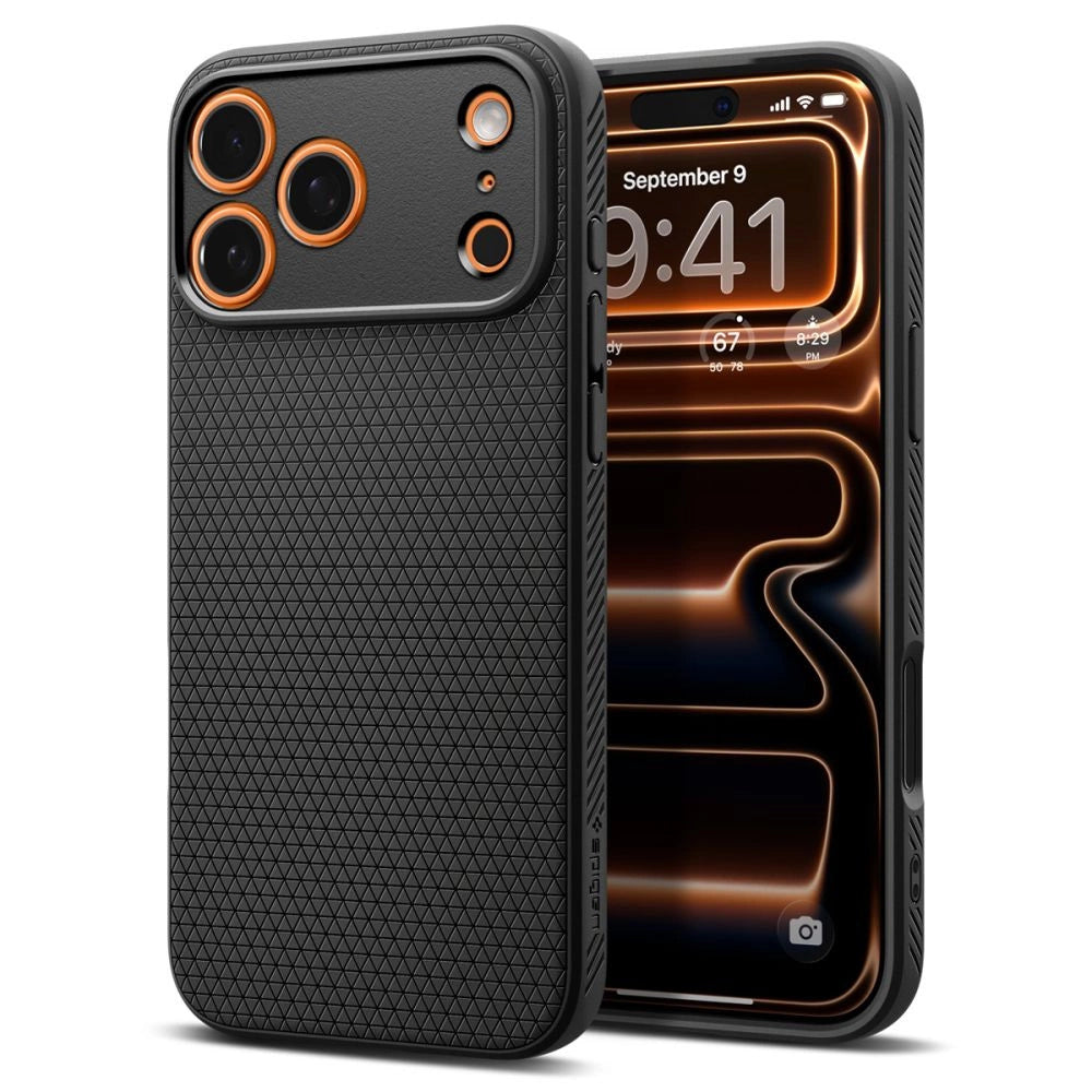 Spigen Liquid Air Case für iPhone 17 Pro - Mattschwarz