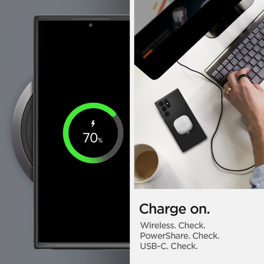 Spigen Liquid Air Hülle für Samsung Galaxy S22 Ultra – Mattschwarz