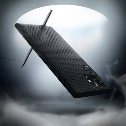 Spigen Liquid Air Hülle für Samsung Galaxy S22 Ultra – Mattschwarz