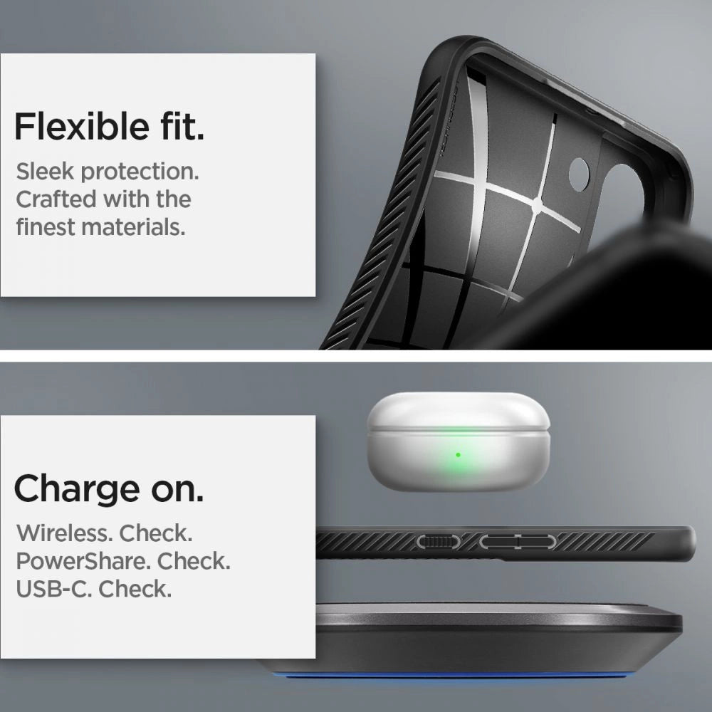 Spigen Liquid Air Hülle für Samsung Galaxy S22 – mattschwarz