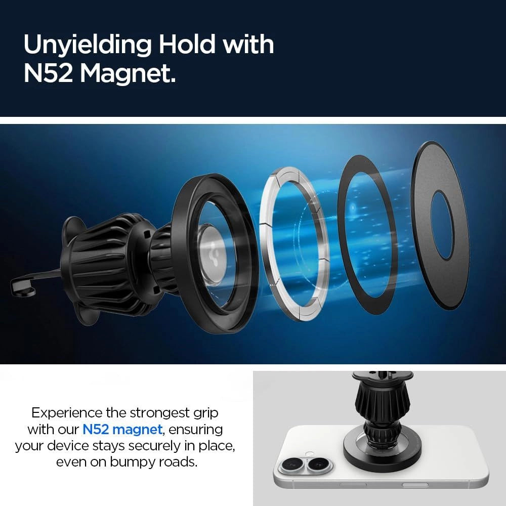 Spigen MFT13 MagSafe Autohalterung für Cockpit oder Lüftung - Schwarz