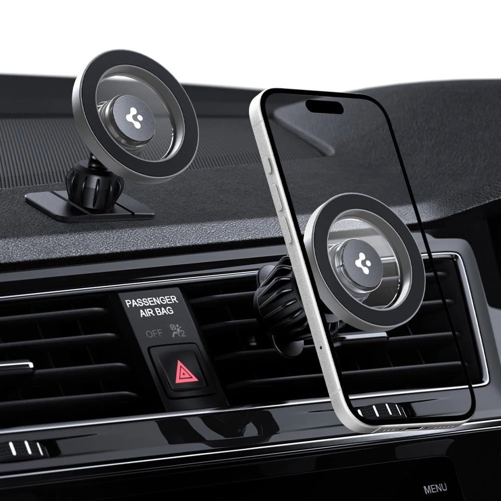 Spigen MFT13 MagSafe Autohalterung für Cockpit oder Lüftung - Silber