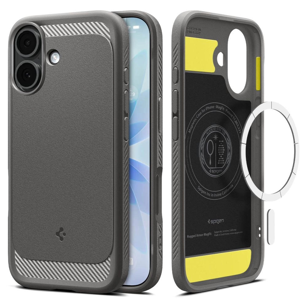 Spigen Rugged Armor Mag MagSafe Case für iPhone 17 - Grau