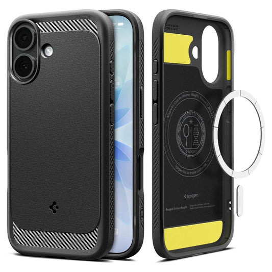 Spigen Rugged Armor Mag MagSafe Case für iPhone 17 - Mattschwarz