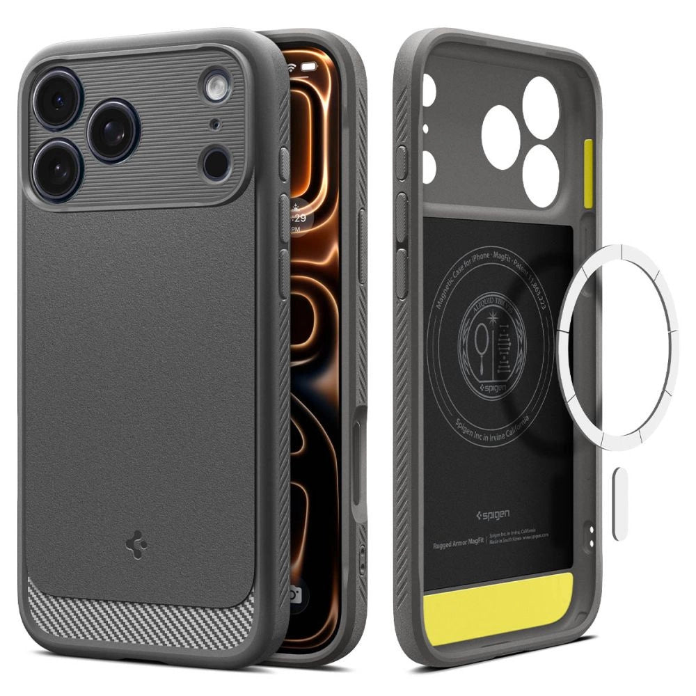 Spigen Rugged Armor Mag MagSafe Case für iPhone 17 Pro - Grau