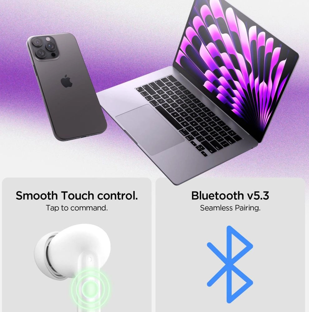 Spigen SA2400 ANC Kabellose Kopfhörer - Schwarz