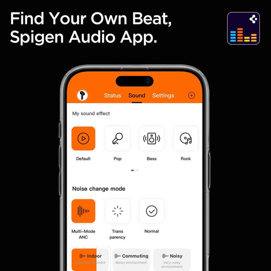 Spigen SA2403 ANC Pro Kabellose Kopfhörer - Schwarz