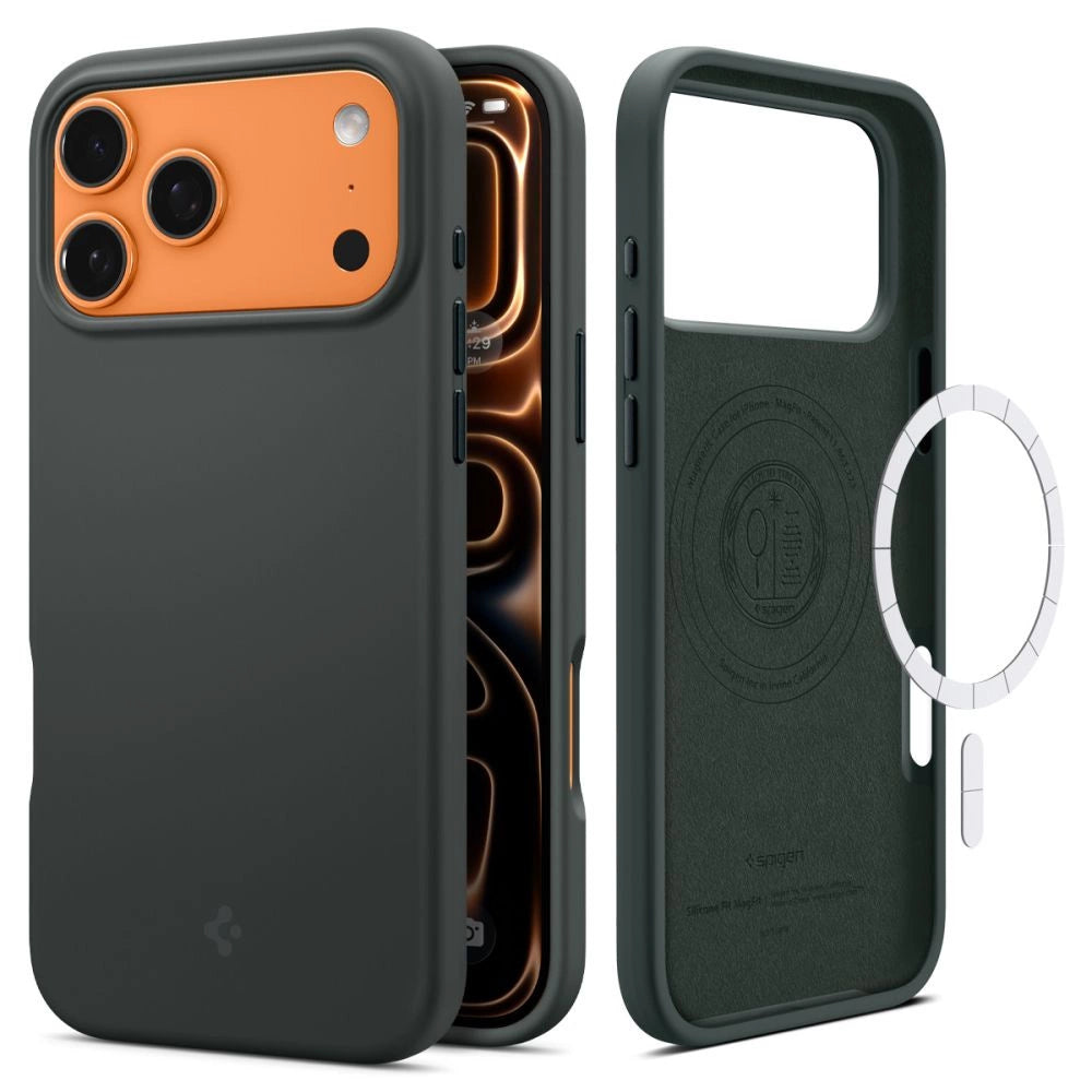 Spigen Silicone Fit MagSafe Case für iPhone 17 Pro Max - Grün