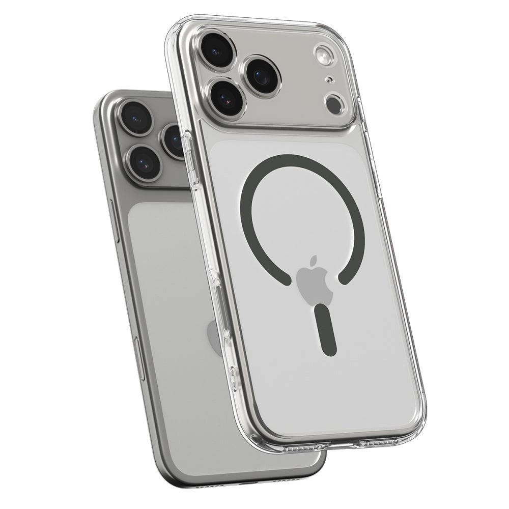 Spigen Ultra Hybrid MagSafe Case für iPhone 17 Pro - Clear Gray