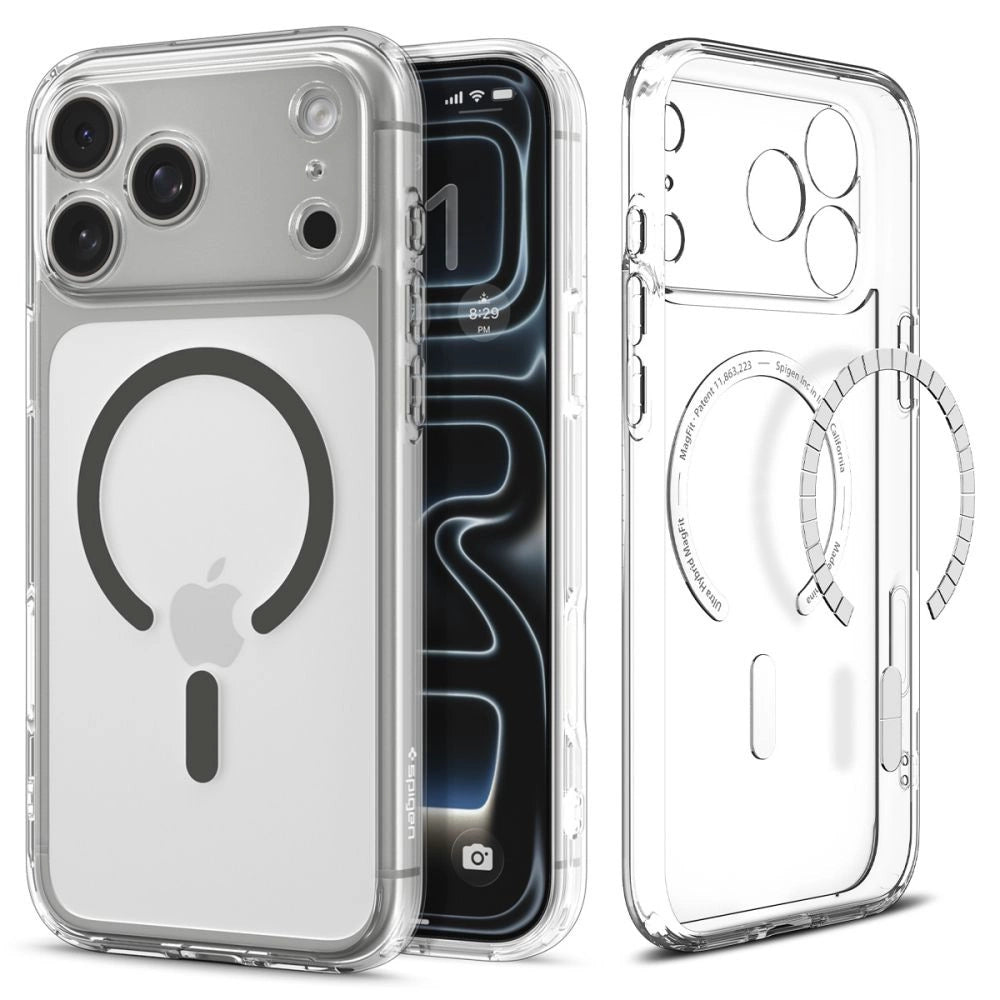 Spigen Ultra Hybrid MagSafe Case für iPhone 17 Pro Max - Clear Gray