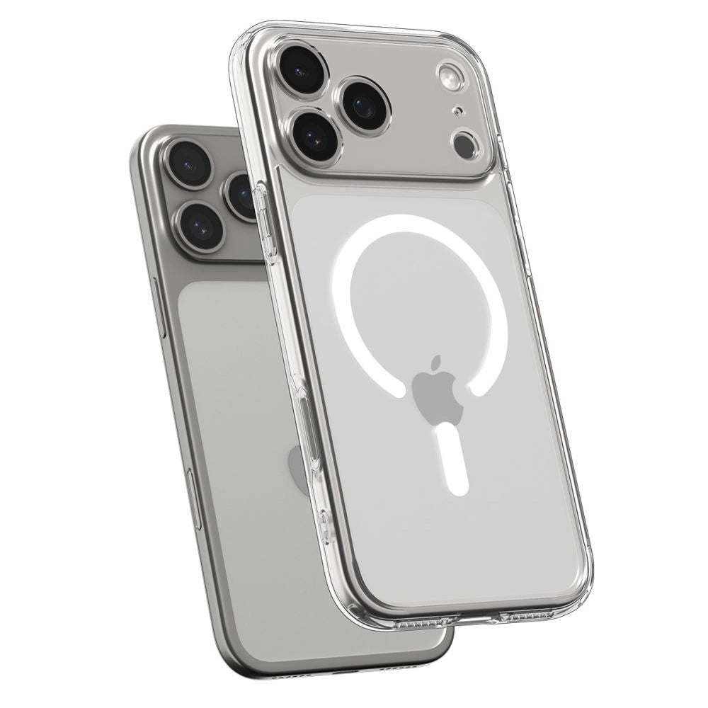 Spigen Ultra Hybrid MagSafe Case für iPhone 17 Pro Max - Klar und Weiß