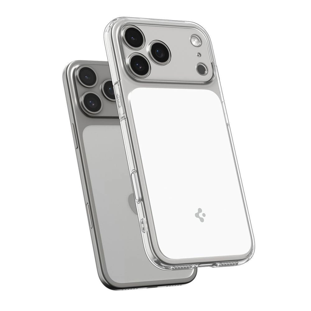 Spigen Ultra Hybrid "T" MagSafe Case für iPhone 17 Pro - Klar und Weiß