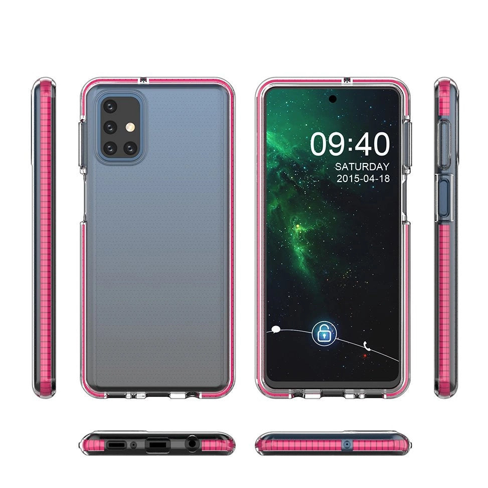 Spring Case Silikon Gel Handyhülle Schutzhülle für Samsung Galaxy M31s hellrosa