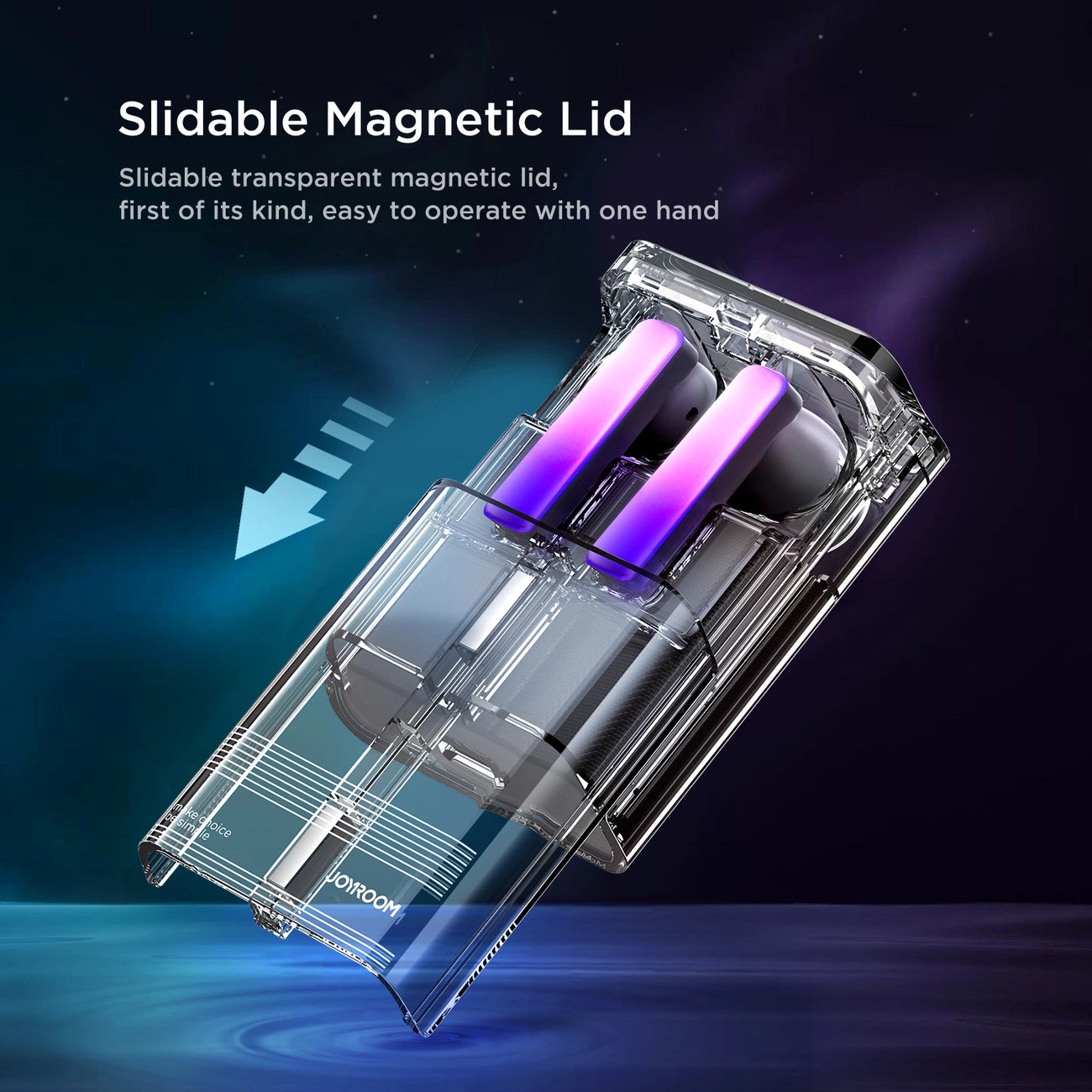 TWS Joyroom JR-TC1 IceLens Series kabellose Kopfhörer mit LED-Leuchten – Schwarz