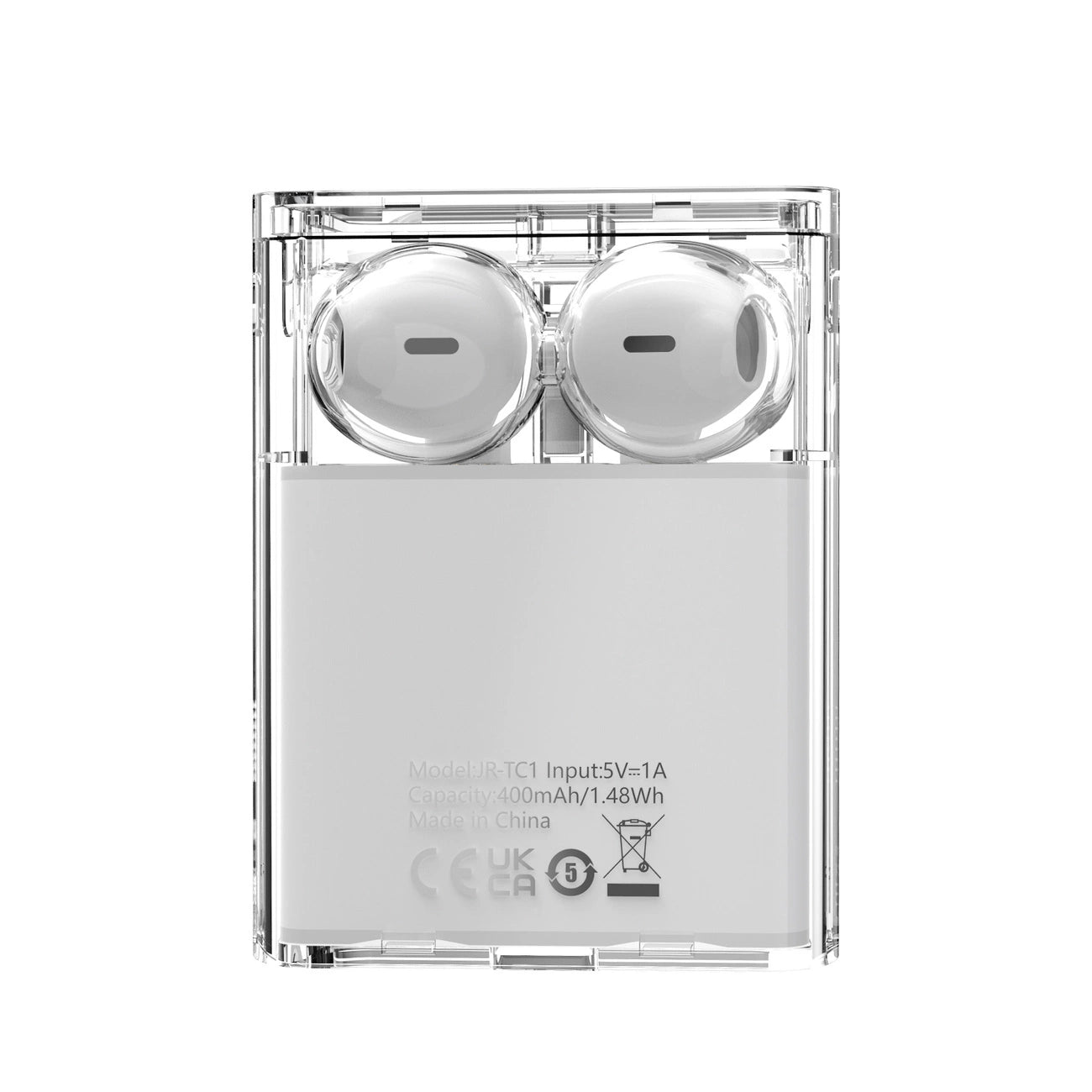 TWS Joyroom JR-TC1 IceLens Series kabellose Kopfhörer mit LED-Leuchten – Weiß