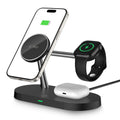 Tech-Protect A12 3in1 MagSafe induktives Ladegerät für Smartphone / Kopfhörer / Smartwatch - Schwarz