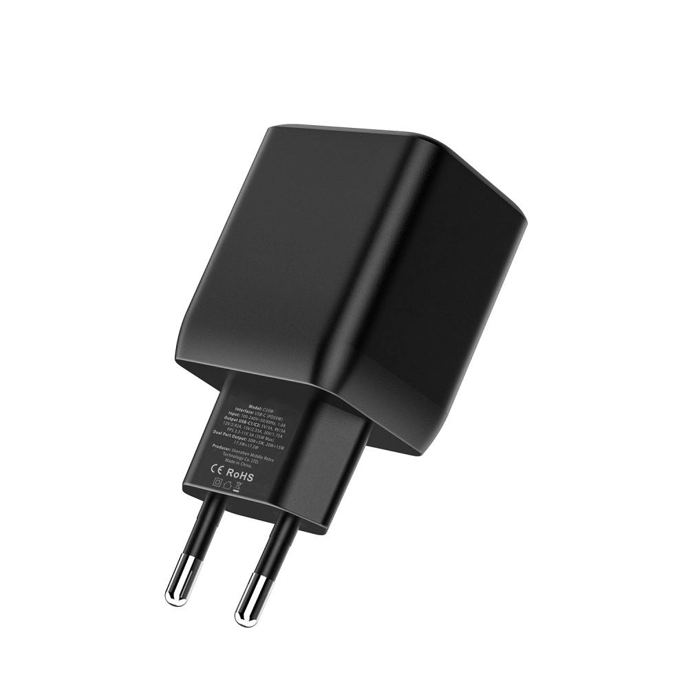 Tech-Protect C35W-2 Netzladegerät 2x USB-C PD 35W - Schwarz