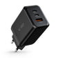 Tech-Protect C65W Netzwerkladegerät 2x USB-C PD 65W / USB-A QC 3.0 - Schwarz