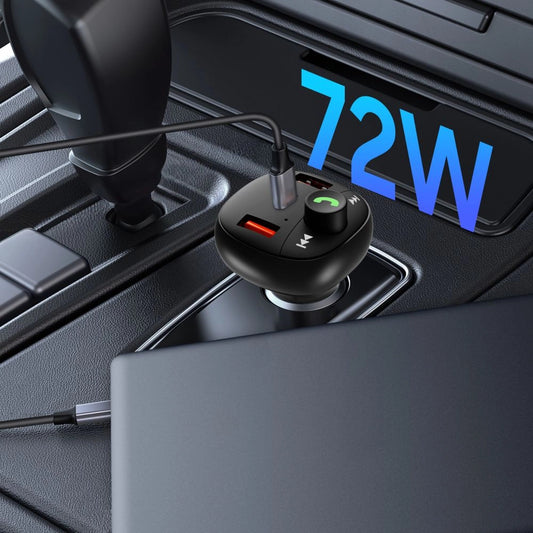 Tech-Protect CC06 3-Port PD72W Autoladegerät mit Sender - Schwarz