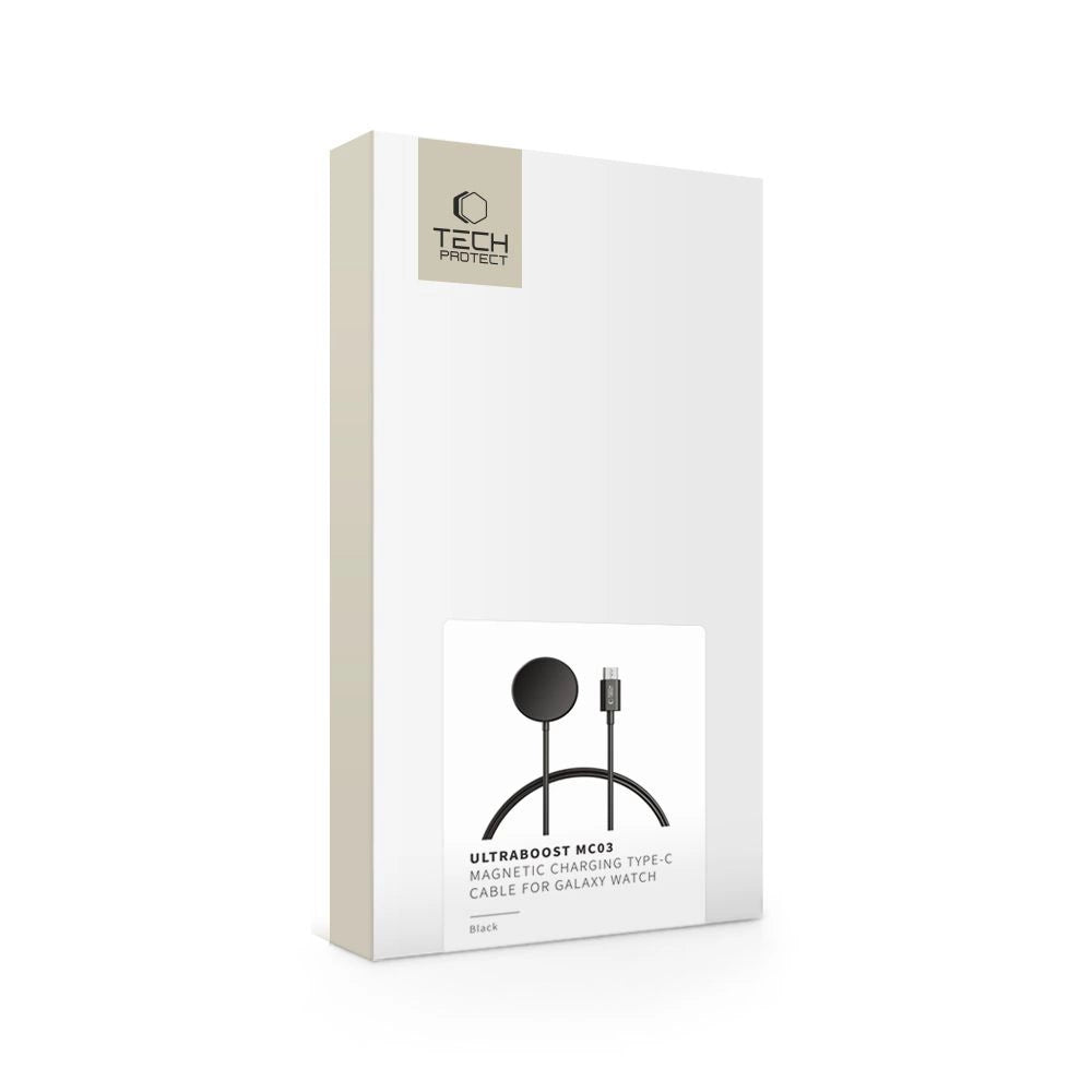 Tech-Protect MC03 UltraBoost Induktives Ladegerät für Samsung Galaxy Watch USB-C 100cm - Schwarz