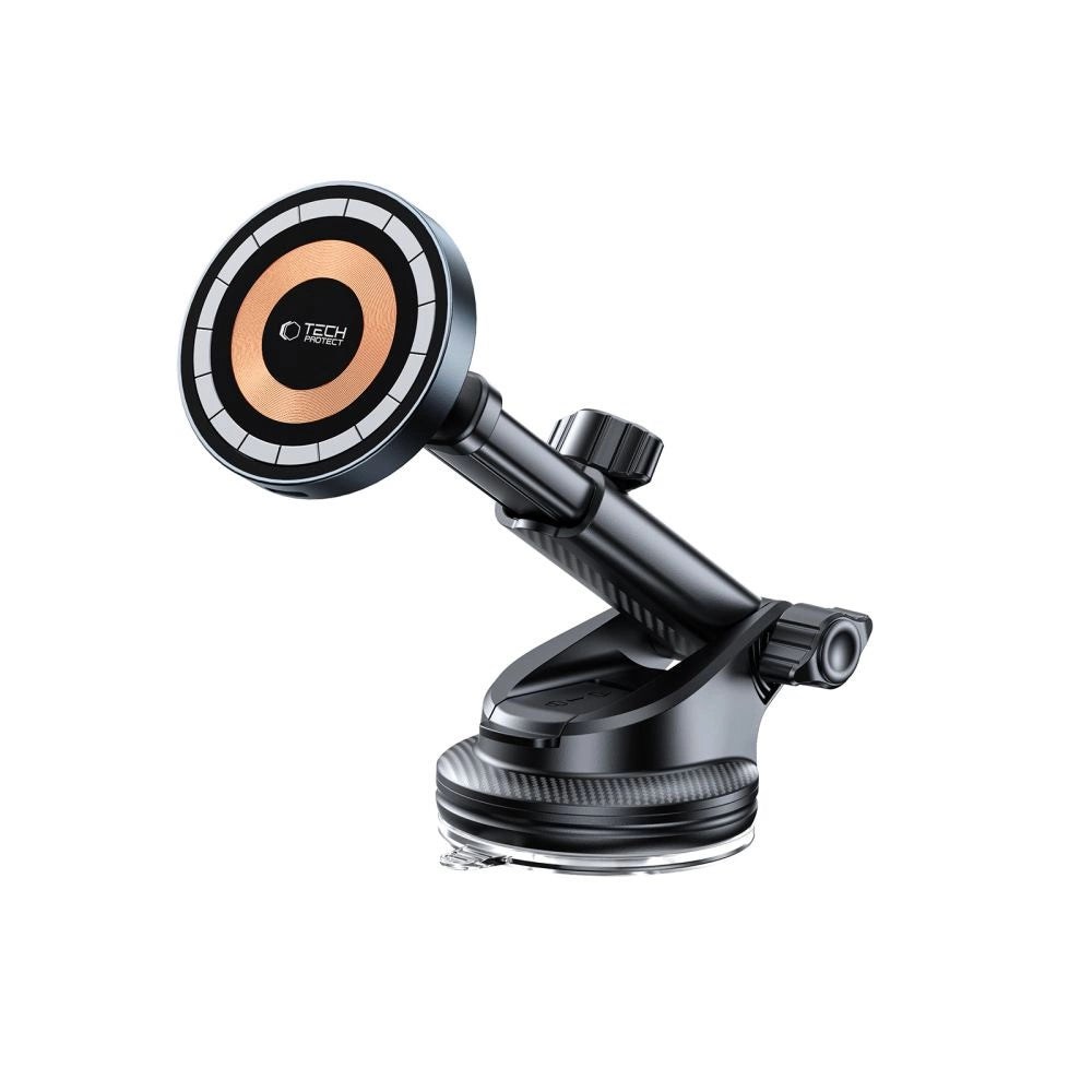 Tech-Protect MM15W MagSafe-Autohalterung mit 15-W-Induktionsladegerät für Lüftungsschlitze und Armaturenbrett – Schwarz