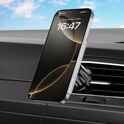 Tech-Protect MM15W-V9 Autohalterung mit MagSafe für Armaturenbrett und Lüftungsschlitze, 15 W, Schwarz