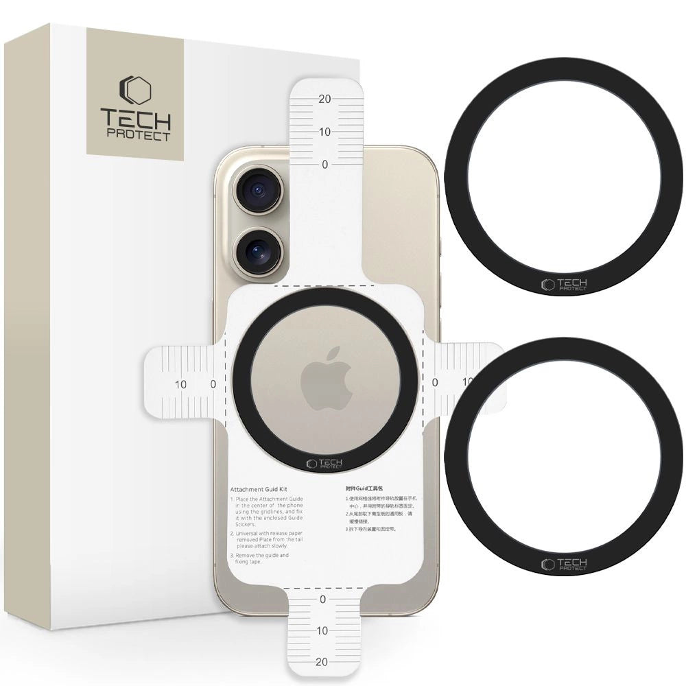 Tech-Protect MMP-110 2in1 MagSafe Ring - Schwarz / Schwarz