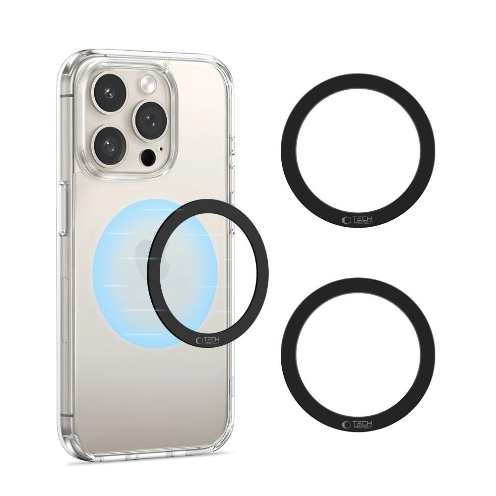 Tech-Protect MMP-110 2in1 MagSafe Ring - Schwarz / Schwarz
