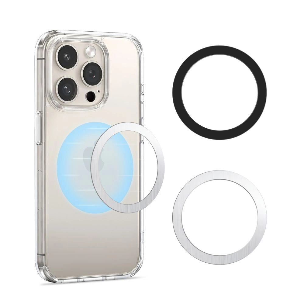 Tech-Protect MMP-110 2in1 Magnetring mit MagSafe - Silber-Schwarz