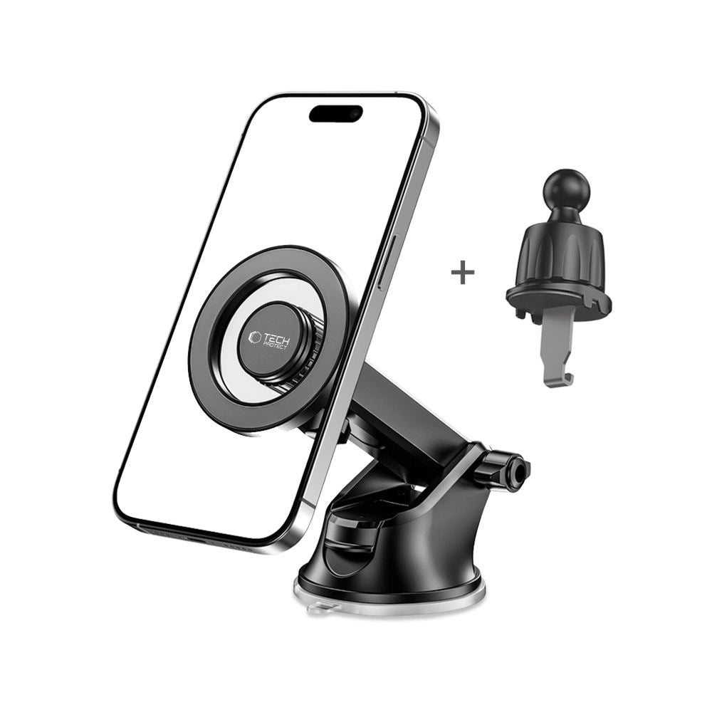 Tech-Protect N51 Autotelefonhalter mit MagSafe für Cockpit/Lüftungsschlitze – Schwarz