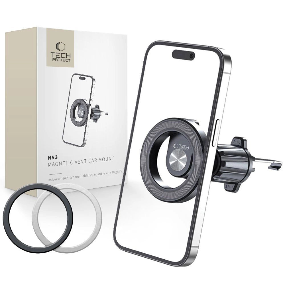 Tech-Protect N53 Autotelefonhalter mit MagSafe für Lüftungsschlitze – Schwarz
