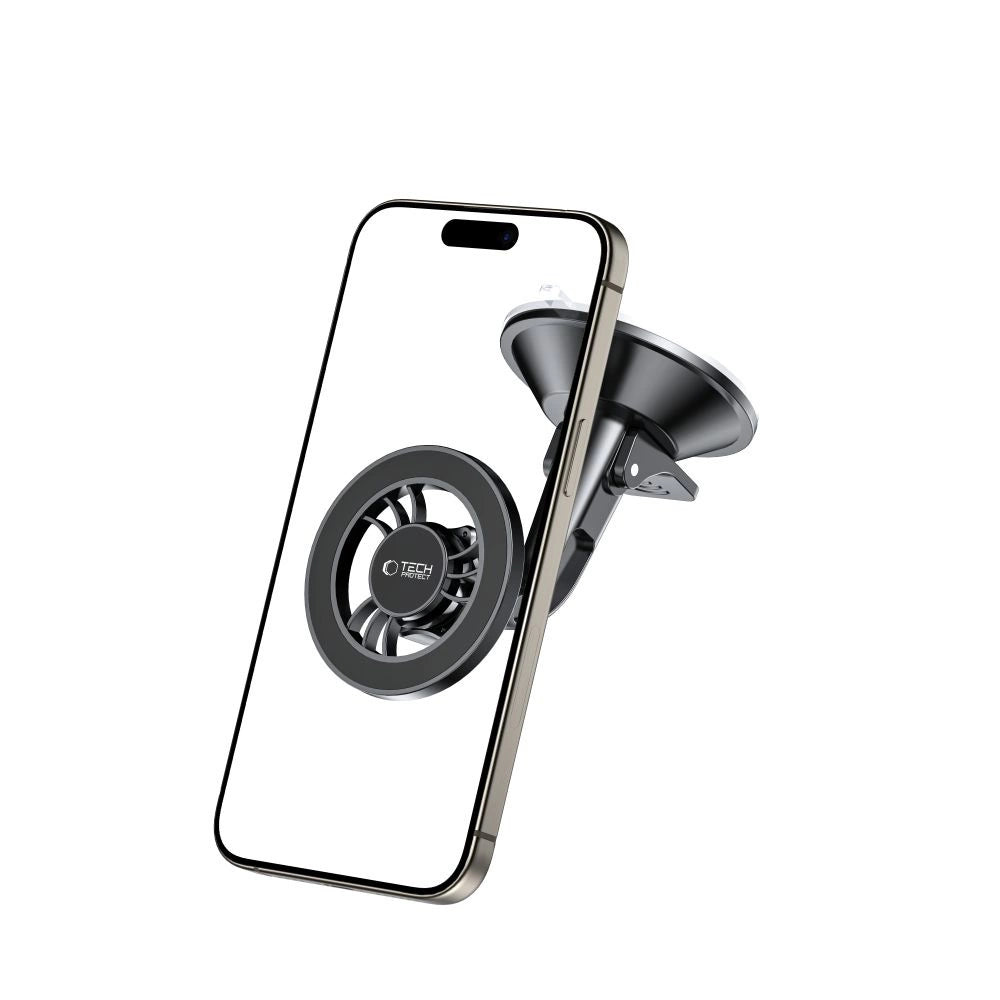 Tech-Protect N56 Magnetische MagSafe Autohalterung für Cockpit, Windschutzscheibe - Schwarz