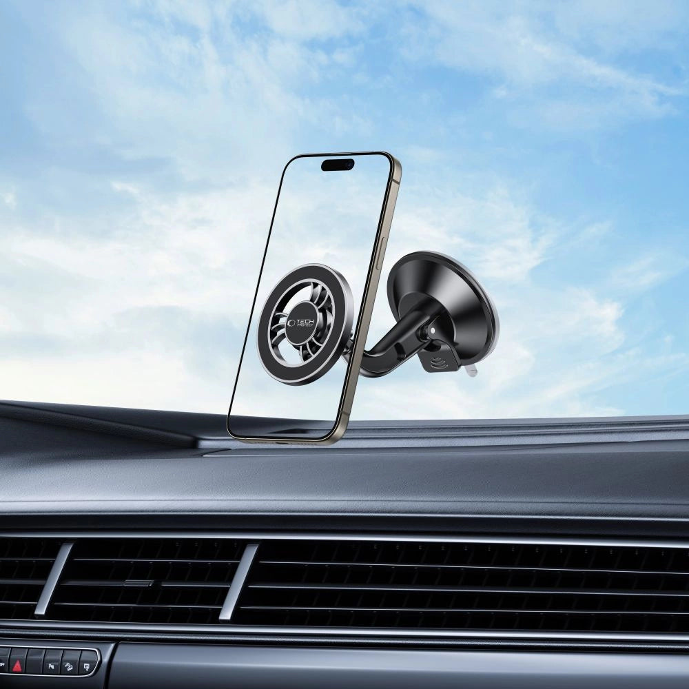 Tech-Protect N56 Magnetische MagSafe Autohalterung für Cockpit, Windschutzscheibe - Schwarz