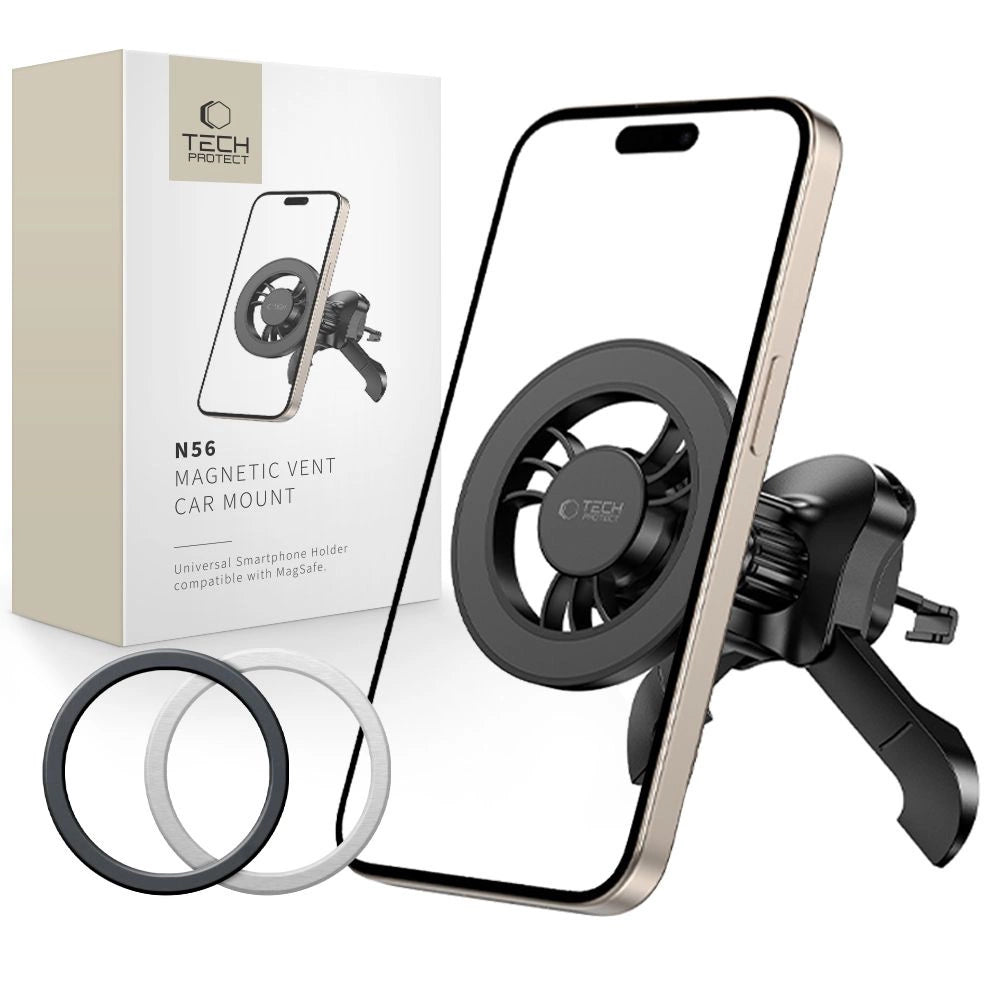 Tech-Protect N56 Magnetische MagSafe Kfz-Lüftungshalterung - Schwarz