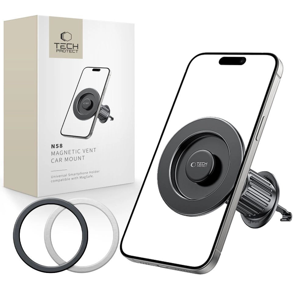Tech-Protect N58 Magnetische MagSafe Kfz-Lüftungshalterung - Schwarz