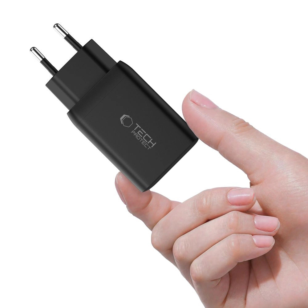 Tech-Protect NC45W-GAN 2-PORT PD45W Wandladegerät – Schwarz