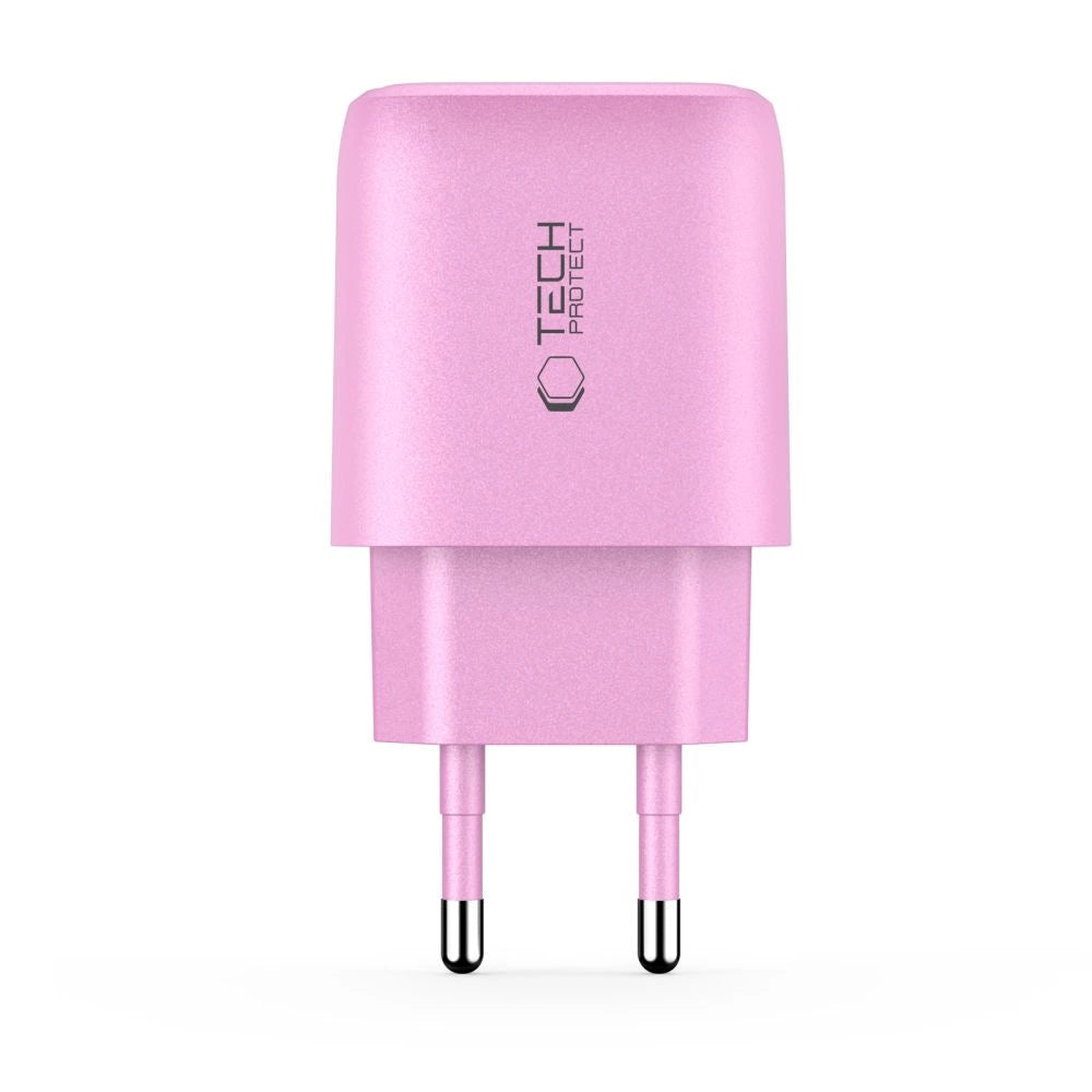 Tech-Protect NCA20 PD 20W QC3.0 USB-A / USB-C Wandladegerät - Rosa