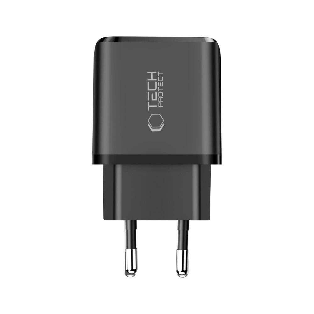 Tech-Protect NCA20 PD 20W / QC3.0 USB-A / USB-C Wandladegerät - schwarz