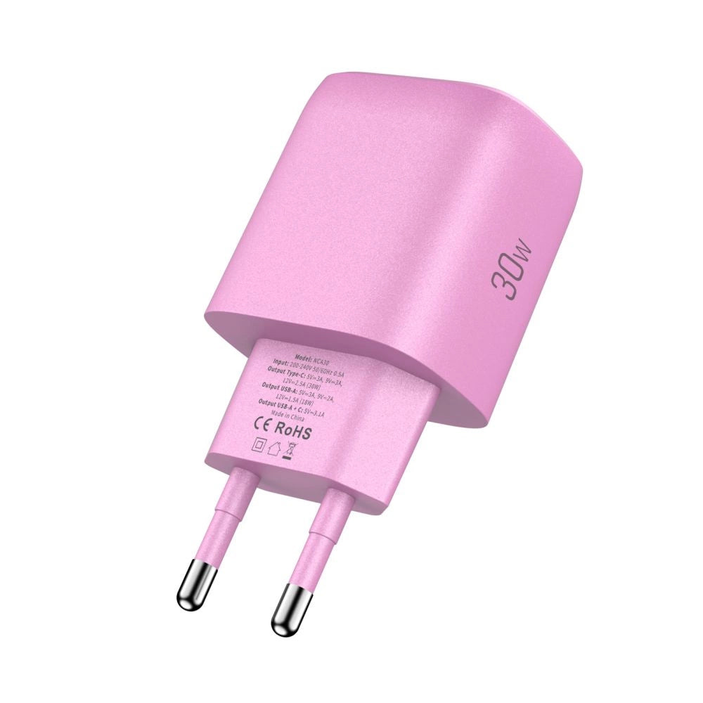 Tech-Protect NCA30 PD 30W QC3.0 USB-A / USB-C Wandladegerät - Rosa