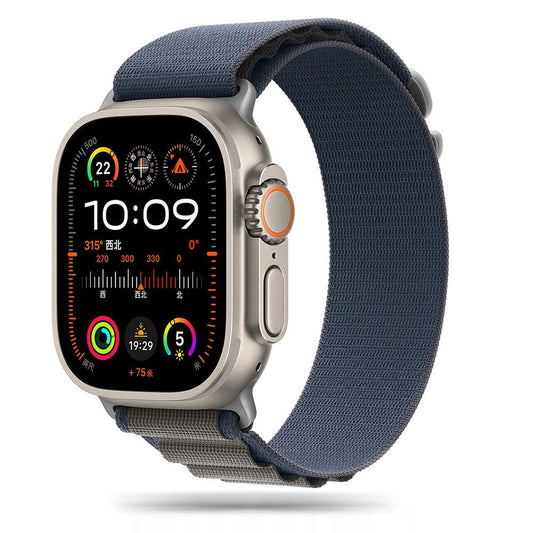 Tech-Protect Nylon Pro Armband für Apple Watch 4 / 5 / 6 / 7 / 8 / 9 / SE / Ultra 1 / 2 (42/44/45/49 mm) – Blau-Grau