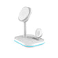 Tech-Protect QI15W-A27 3in1 induktives Ladegerät mit Ständer mit MagSafe für Smartphone / Apple Watch / AirPods – Weiß