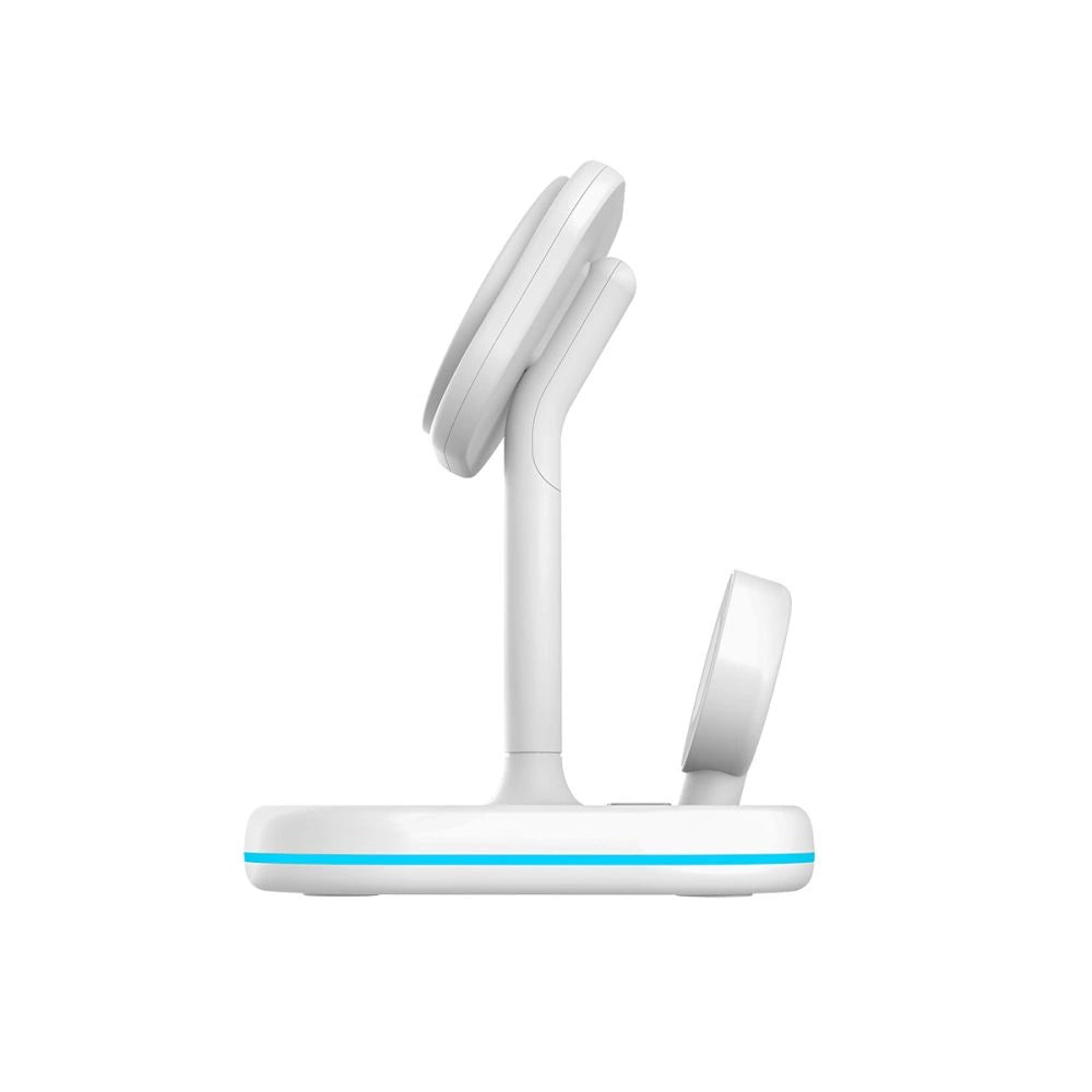 Tech-Protect QI15W-A27 3in1 induktives Ladegerät mit Ständer mit MagSafe für Smartphone / Apple Watch / AirPods – Weiß