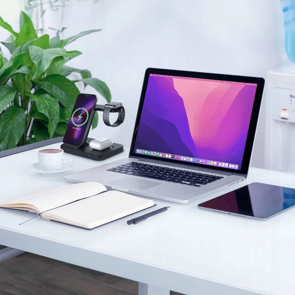 Tech-Protect QI15W-A37 3in1 Induktions-Ladegerät 15W - Schwarz