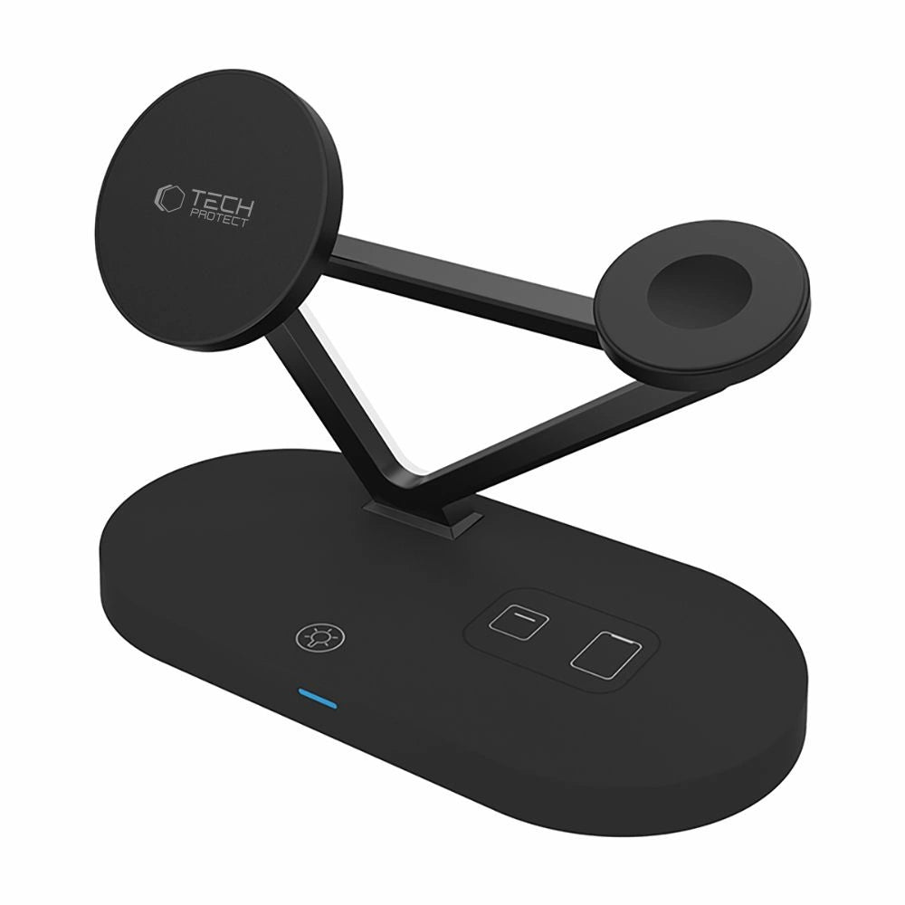 Tech-Protect QI15W-A41 3in1 kabelloses Ladegerät mit MagSafe für Apple -Geräte – Schwarz