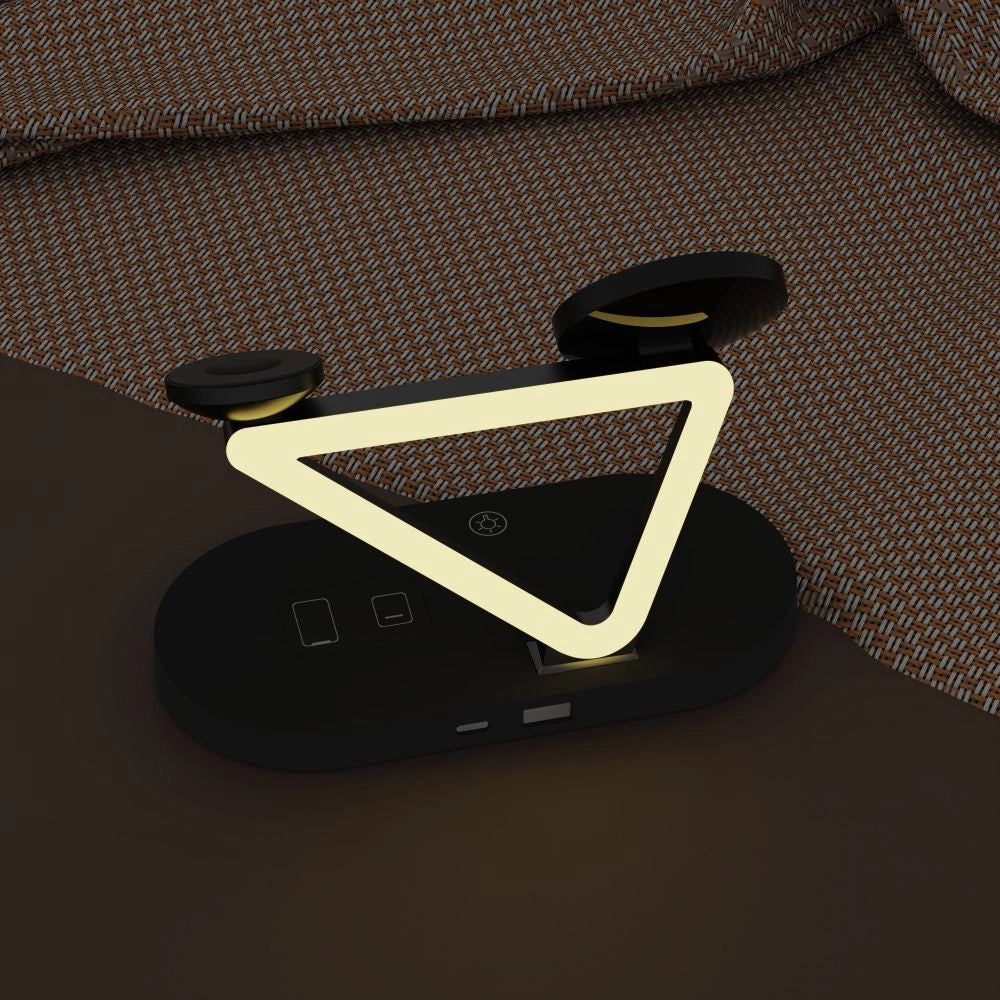 Tech-Protect QI15W-A41 3in1 kabelloses Ladegerät mit MagSafe für Apple -Geräte – Schwarz