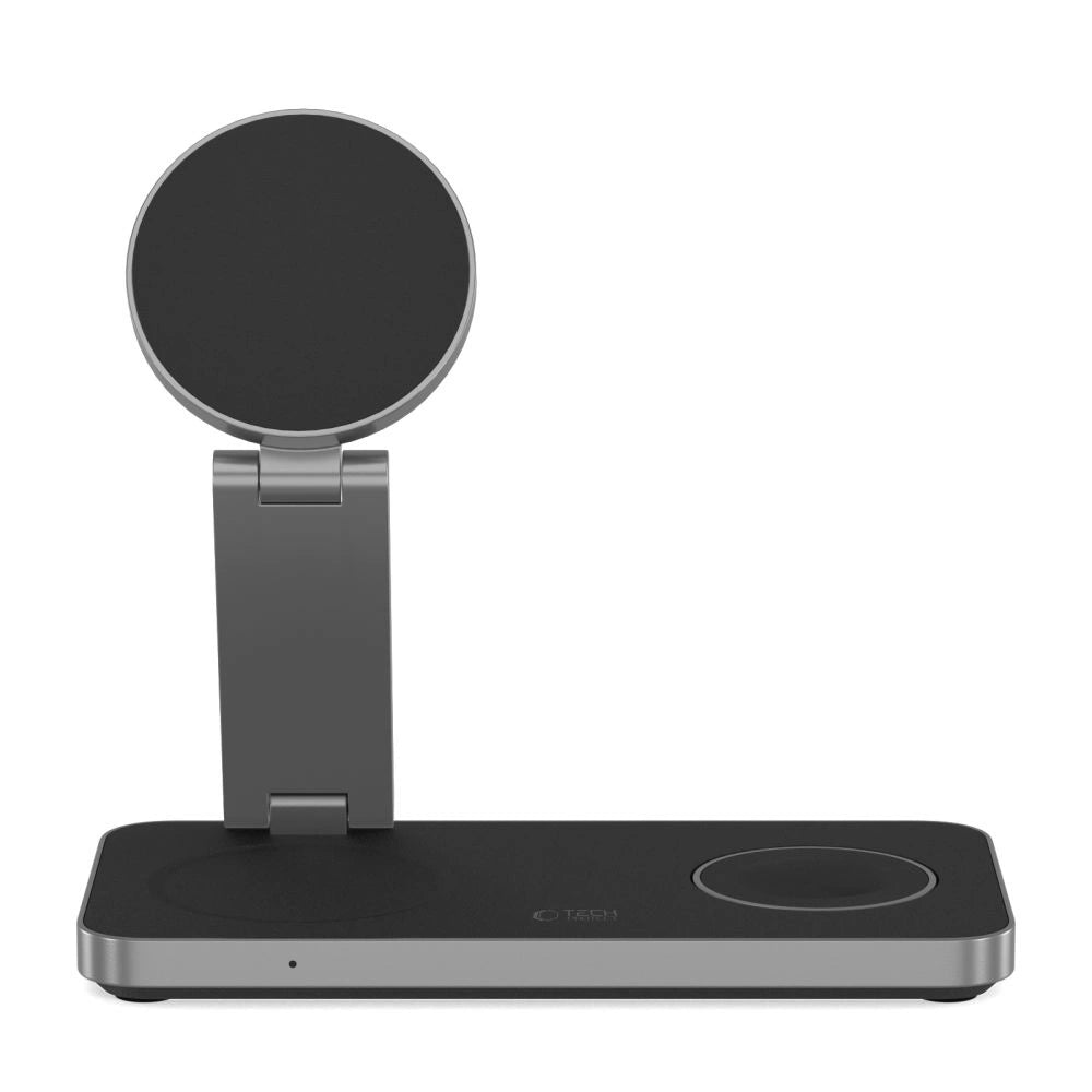 Tech-Protect QI15W-A47 MagSafe 3in1 Induktives Ladegerät + USB-C Kabel - Schwarz